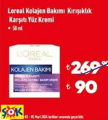 LOREAL KOLAJEN BAKIMI KIRIŞIKLIK KARŞITI YÜZ KREMİ LOREAL KOLAJEN BAKIMI KIRIŞIKLIK KARŞITI YÜZ KREMİ